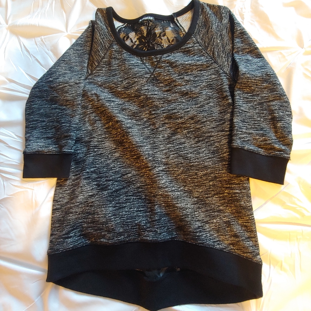 Express XS Lace back sweatshirt